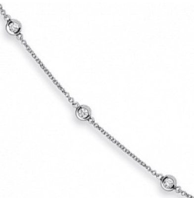 Pobjoy Diamonds - Yard of Diamonds 18K White Gold Necklace - 2.00 CTW