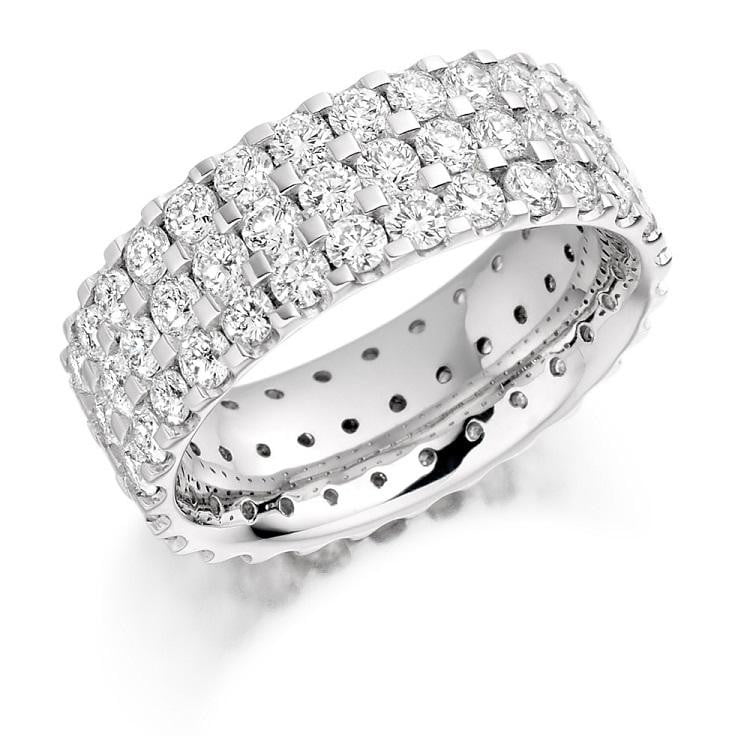 950 Platinum 3.10 CTW Diamond Full Eternity Ring - Pobjoy Diamonds