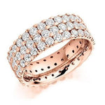 18K Rose Gold 3.10 CTW Diamond Full Eternity Ring From Pobjoy