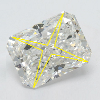 LAB DIAMOND RADIANT CUT 3.50 CARAT F/VS2 EX EX