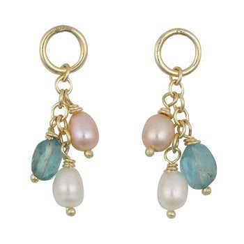 9K Yellow Gold Baroque Pearl Drop Earrings - Pobjoy Diamonds