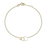 9K Three Colour Gold Hoop Ladies Bracelet - Pobjoy Diamonds