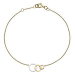 9K Three Colour Gold Hoop Ladies Bracelet - Pobjoy Diamonds