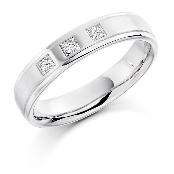 950 Palladium Gents Diamond Ring D-E/VS - Pobjoy Diamonds