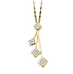 18K Gold Four Tier Diamond Necklace 0.55 Carat - Pobjoy Diamonds