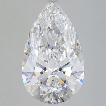 PEAR SHAPE LAB DIAMOND 5.19 CARAT E/VS1 EX EX