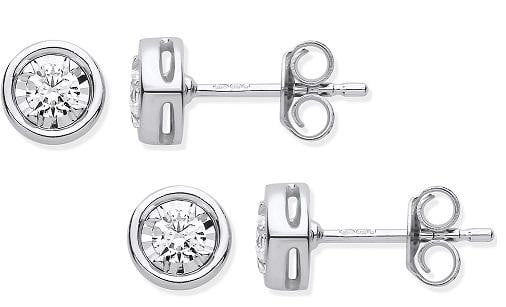 Pobjoy 9K White Gold & 0.25 CTW Diamond Stud Earrings, Surrey