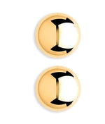 9 K Gold Large Ladies Ball Stud Earrings - Pobjoy Diamonds