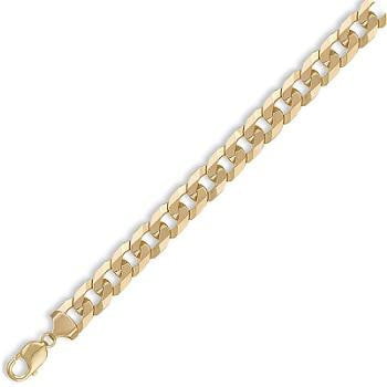 9K Mens Heavy Weight Classic Flat Cub Neck Chain - Pobjoy Diamonds