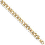 9K Yellow Gold Mens Heavyweight Classic Flat Curb Bracelet - Pobjoy Diamonds