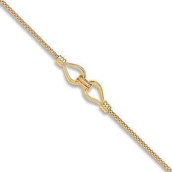 9K Yellow Gold Centre Link Bracelet - Pobjoy Diamonds