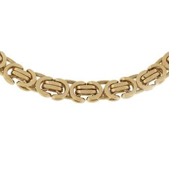 9K Yellow Gold Byzantine Bracelet 8.8mm - Pobjoy Diamonds