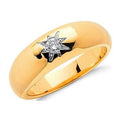 9K Yellow Gold Gents Diamond Ring H-I/Si - Pobjoy Diamonds