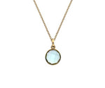 9K Yellow Gold Ladies Round Topaz Pendant & Neck Chain - Pobjoy Diamonds