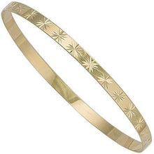 Load image into Gallery viewer, 9K Yellow Gold Slave Star Bangle - Pobjoy Diamonds