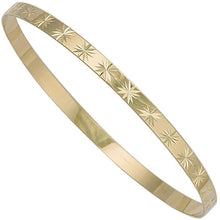 Load image into Gallery viewer, 9K Yellow Gold Slave Star Bangle - Pobjoy Diamonds