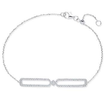 9K White Gold & Diamond Friendship Bracelet