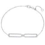 9K White Gold & Diamond Friendship Bracelet