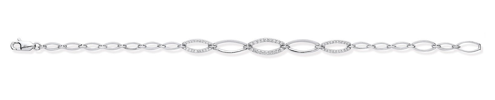 9K  White Gold 0.50 Carat Diamond Bracelet - Pobjoy Diamonds