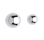 Ladies 9K White Gold Ball Earrings Medium