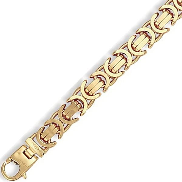 9K Yellow Gold Heavyweight Byzantine Bracelet - Pobjoy Diamonds