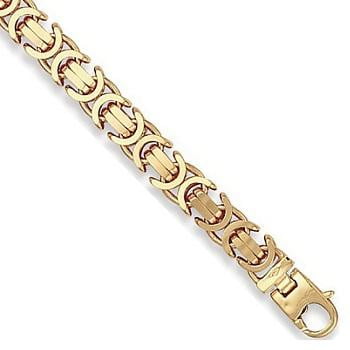 9K Yellow Gold Heavyweight Byzantine Bracelet - Pobjoy Diamonds