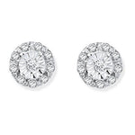 9K Yellow Gold Diamond Stud & Cluster Earrings 0.14 CTW - Pobjoy Diamonds