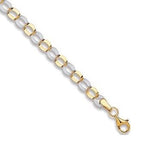 9K Yellow & White Gold Interlink Bracelet-Pobjoy Diamonds