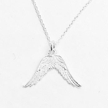 Silver Angel Wing Pendant & Necklace - Pobjoy Diamonds