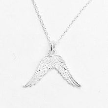 Load image into Gallery viewer, Silver Angel Wing Pendant &amp; Necklace - Pobjoy Diamonds