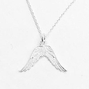 Silver Angel Wing Pendant & Necklace - Pobjoy Diamonds