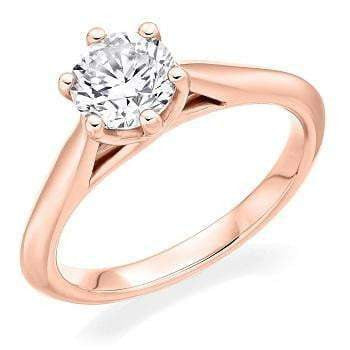 18K Gold 1.20 Carat Round Brilliant Cut Solitaire Lab Grown Diamond Ring F/VS1 - Pobjoy Diamonds