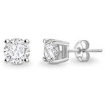 GIA 18K Gold Round Brilliant Cut Diamond Stud Earrings 0.60 To 1.00 CTW- H/Si2 - Pobjoy Diamonds