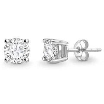 18K Gold 1.40 Carat Lab Grown Diamond Stud Earrings - G/VS1 - Pobjoy Diamonds