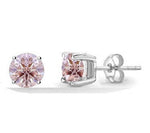 Lab Grown Fancy Pink Diamond Stud Earrings - VS1-Pobjoy Diamonds