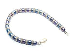 Black/Blue & Sterling Silver Oval Pearl Bracelet - Pobjoy Diamonds