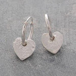 Handmade SIlver Heart Earrings Pobjoy