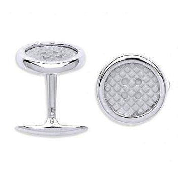 Sterling Silver Button Cufflinks - Pobjoy Diamonds