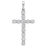 9K White Gold Diamond Cross Pendant 0.27 CTW - Pobjoy Diamonds