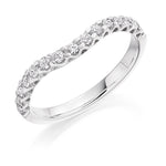 Claw Set Shaped & Curved Diamond Half Eternity 0.35 Carat - Pobjoy Diamonds