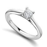 18K White Gold 1.00 Carat Cushion Solitaire Diamond Engagement Ring G/Si1 - Valencia - Pobjoy Diamonds