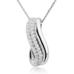 18K White Gold Diamond Wave Pendant 0.45 CTW - Pobjoy Diamonds