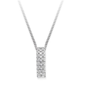 9K White Gold 0.35 CTW Diamond Circle Pendant - Pobjoy Diamonds