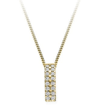 18K Yellow Gold 0.35 CTW Diamond Circle Pendant - Pobjoy Diamonds