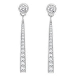 18K Gold & 0.55 Carat Diamond Drop Earrings G/Si - Pobjoy Diamonds