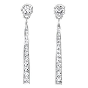 18K Gold & 0.55 Carat Diamond Drop Earrings G/Si - Pobjoy Diamonds