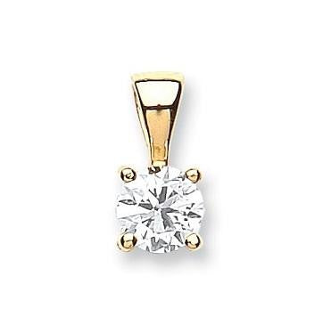 18K Yellow Gold Lab Grown Diamond Sassari Prong Set Diamond Pendant Setting