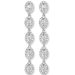 18K Gold 1.20 CTW Diamond Drop Earrings G-H/Si - Pobjoy Diamonds