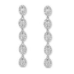 18K Gold 1.20 CTW Diamond Drop Earrings G-H/Si - Pobjoy Diamonds