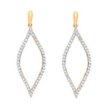 9K Yellow Gold Diamond Drop Earrings 0.30 CTW - Pobjoy Diamonds